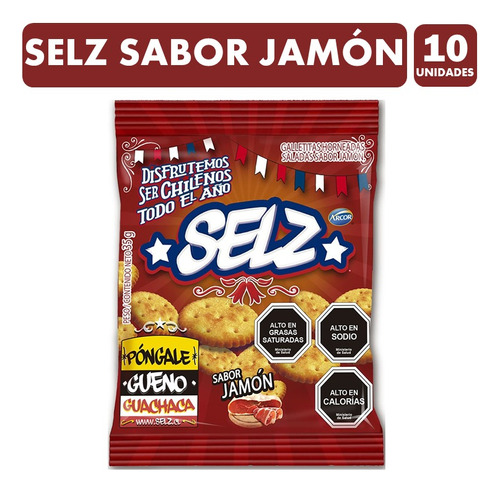 Selz Sabor Jamón - Especial Colación (pack De 10 Unidades)