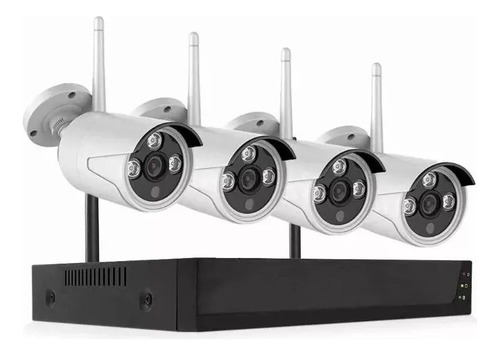 Kit Seguridad Hogar Dvr 4 Camaras Hd Inalambricas Wifi Cctv