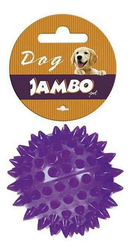 Imagem 1 de 1 de Brinquedo De Cachorro Bola Espinho Com Som Lilas Pequena