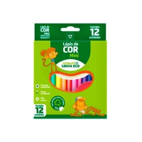 Kit 2 Caixas De 12 Un Lápis Mini Lápis De Cor Infantil