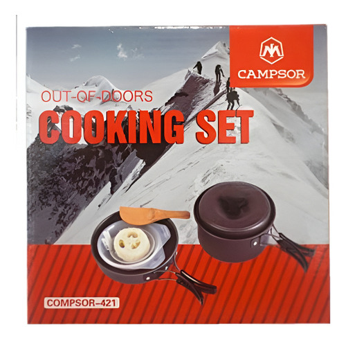 Set Ollas, Kit De Utensilio De Cocina Para Camping, 2persnas
