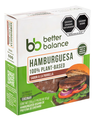 Hamburguesa Vegano Better Balance 226g