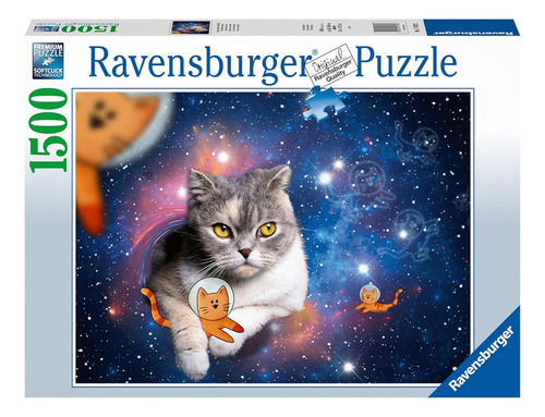 Rompecabezas Ravensburger 1000 Pzs Gato En El Espacio Puzzle