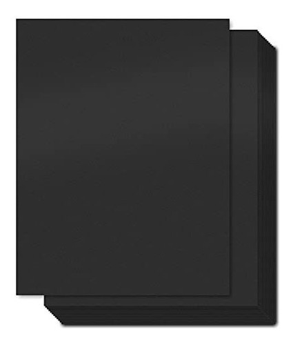 Cartulina Color Negro Gruesa 100 Hojas Ohuhu 8.5x11 Pulgadas