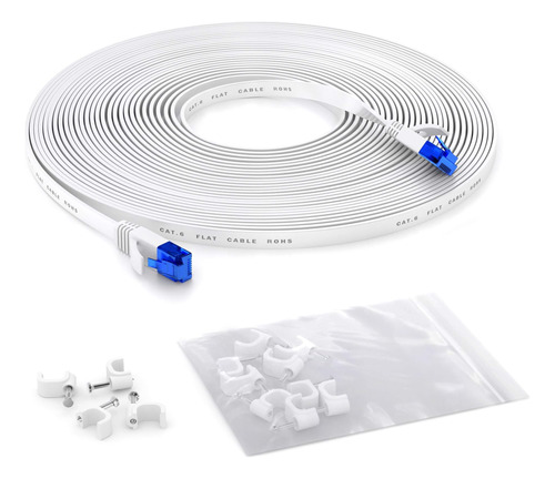 Cable Ethernet Plano Con Cable Irrompible - 25 Pies (velocid