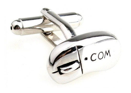 Mancuernillas Thot Ra Figura De Mouse Acero Plateado E-494