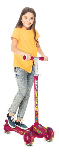 Patinete Skatenet Max Led Pink Bandeirante