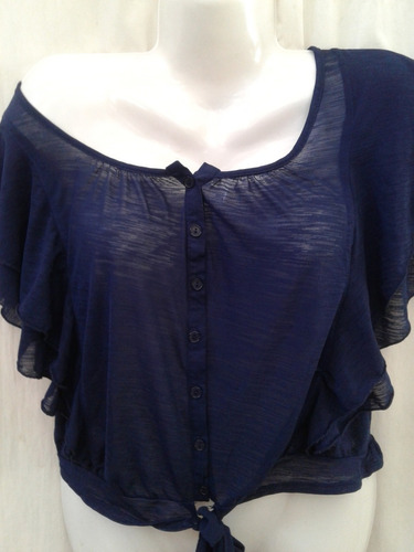 Blusa Camisa Con Vuelos En Las Mangas Talle S/m