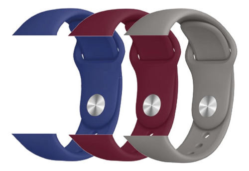 Correas Silicona Pack X 3 Compatible Con Apple Iwatch 