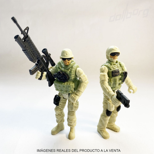 Figuras Apache Helicopter Crew Soldados De Acción (Usado)