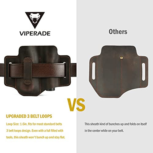 Funda Multiherramienta De Cuero Para Cinturón Edc Hombre