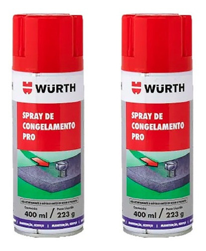 2 Congelante Aerosol Spray Eletrônica Esfria Rápido Wurth