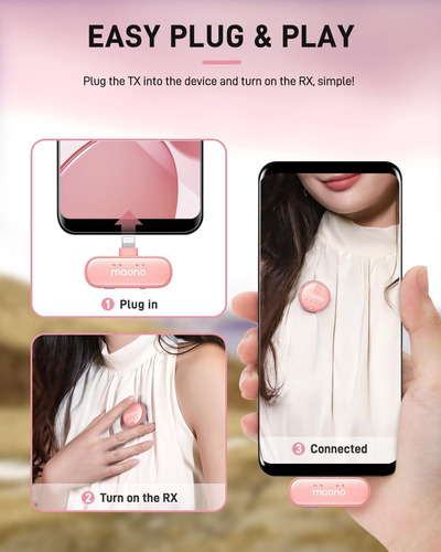 Micrófono Maono Inalámbrico Para iPhone (lightning/tipo C)
