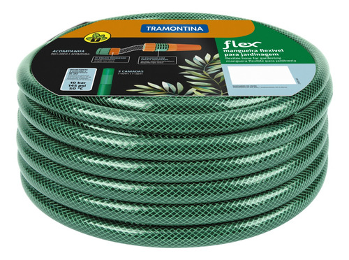 Mangueira Flex Verde Tramontina 30 M C/ Engate E Esguicho