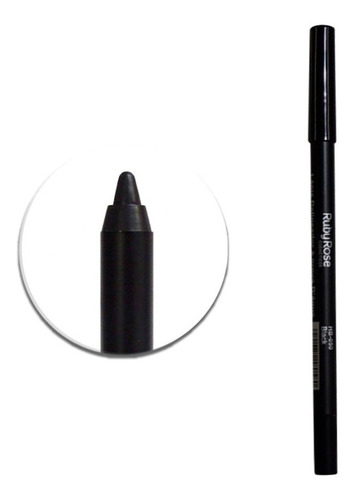 Imagem 6 de 10 de Lápis Delineador Carbon Black Ruby Rose Hb-050