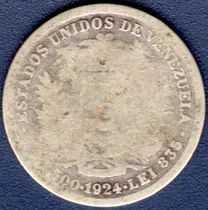 Comprar Moneda De Plata Real De 1\u002F2 Bolívar O 50 Céntimos De 1924