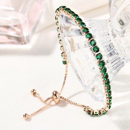 Kit 3 Pulseiras Braceletes Strass Cristais
