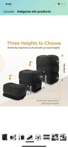 Almohada Inflable Para Reposapiés Para Viaje,almohada De Vi