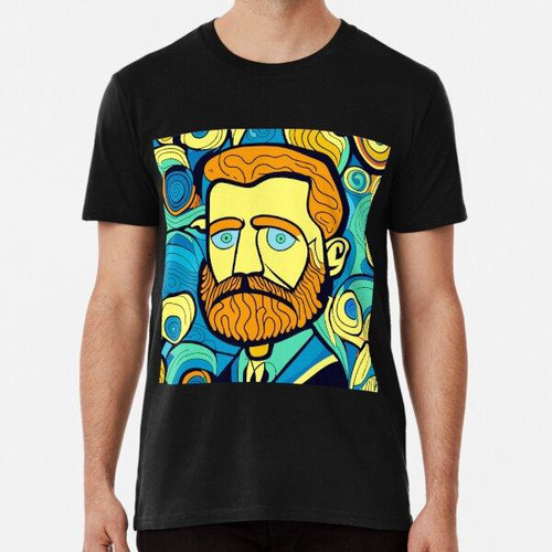 Remera Vector Estilo Vangogh De Patrones Sin Fisuras Ilustra