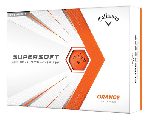 Pelotas Bolas De Golf Callaway 2021 Supersoft Naranja