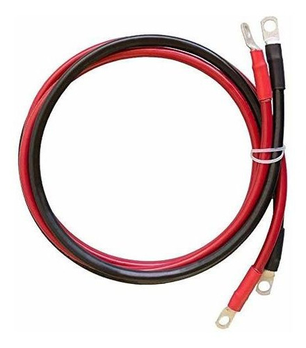 Renogy 2pc 5ft. Inversor De Energía Solar 4awg Cable De Bate