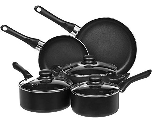 Set De Cocina Antiadherente 8 Piezas, Amazon Basics