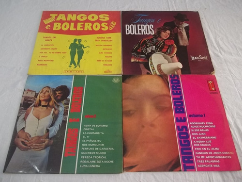 Tangos E Boleros Vinil Lp 4 Discos Coletânea Latino