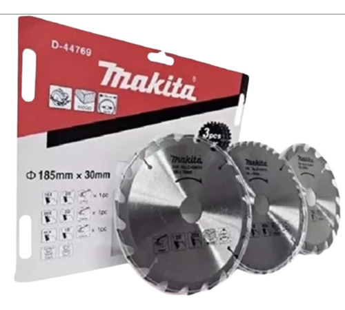 Conjunto 3 Lâminas De Serras 185x30mm D-44769 Makita