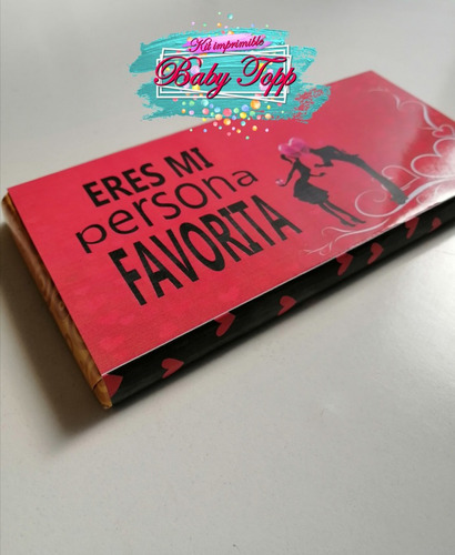 Kit Imprimible Envoltorios Chocolates Grandes San Valentín 