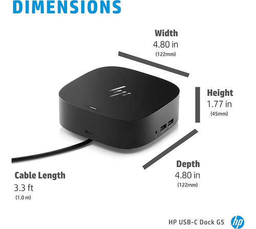 Estação De Ancoragem Hp Usb-c Essential Dock G5 Com Docstorm