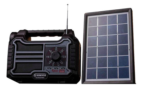 Planta Solar Powerbank 12.000 Mah Radio Fm Linterna Potente