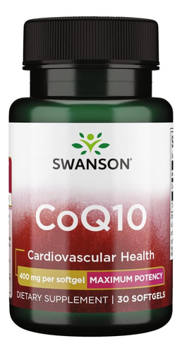 Coq10 Coenzima 400 Mg  30 Softgels Swanson