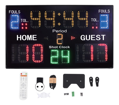 Marcador De Baloncesto De 15 Dígitos, Electrónico, Led Digit