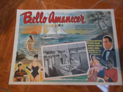 Antiguo Lobby Card De Andres Soler En Bello Amanecer!