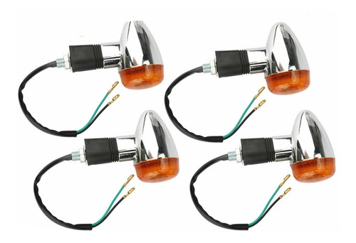 4 Luces Ámbar Para Direccionales D Moto Harley Yamaha Suzuki