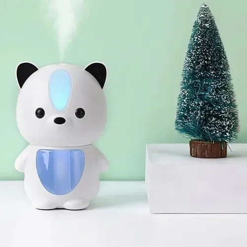 Humidificador Difusor Oso Con Luz Led 200 Ml Blanco