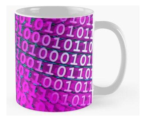 Taza Números Binarios, Charla Informática, Púrpura Calidad P