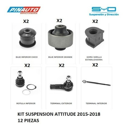 Kit Suspensión Mirage 2015-2016-2017-2018 (12 Piezas) Syd