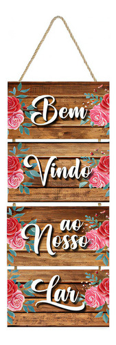 Placa Decorativa Mdf Bem Vindo Ao Nosso Lar Pl113 Frases