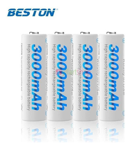 Batería Recargable Beston Aa 3.000 Mah - Pack X 4