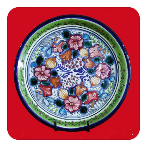 Imagen 8 de 10 de Plato De Talavera Poblana Color 25 Cm Varios Modelos Plt