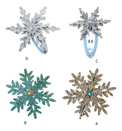 . (b) Pinza For El Pelo Con Forma De Copos De Nieve Con