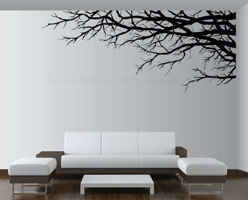 Para Pared Diseño Rama Superior Arbol 78.0 In Ancho X 32.7