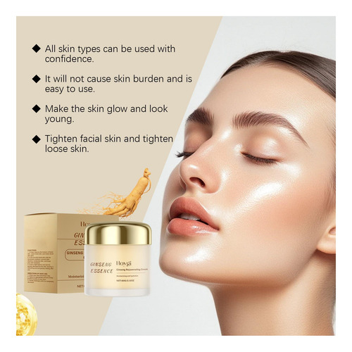 Crema Rejuvenecedora De Ginseng, Humectante Y Revitalizante