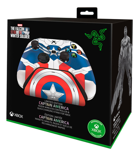 Gamepad Razer Pc/xb+quick Charg Stand Captain America