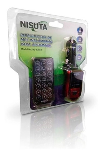 Imagen 1 de 5 de Transmisor Fm Nisuta Ns-fm61 Lee Tarjeta Sd Usb Con Control