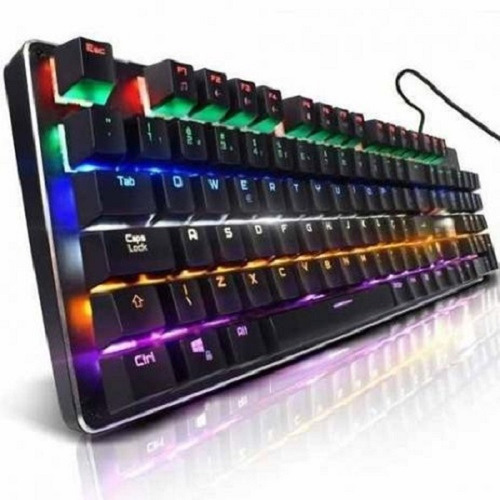 Teclado Do Pc Qwerty Português Preto Com Luz Rainbow - 2046