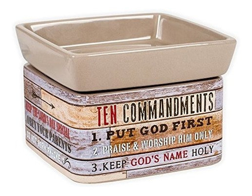 Elanze Designs Ten Commandments Pallet Wood Look Ceramic Sto