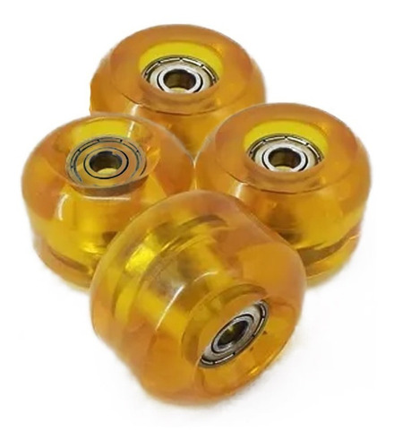 Ruedas Skate Repuesto 48 Mm Pack X4 Silicona Transparente