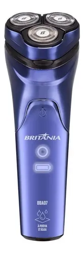 Barbeador Bba07 À Prova Dágua Britânia Bivolt Azul